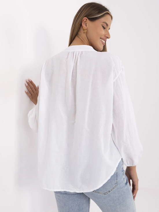 Bílá blůza s dlouhým rukávem