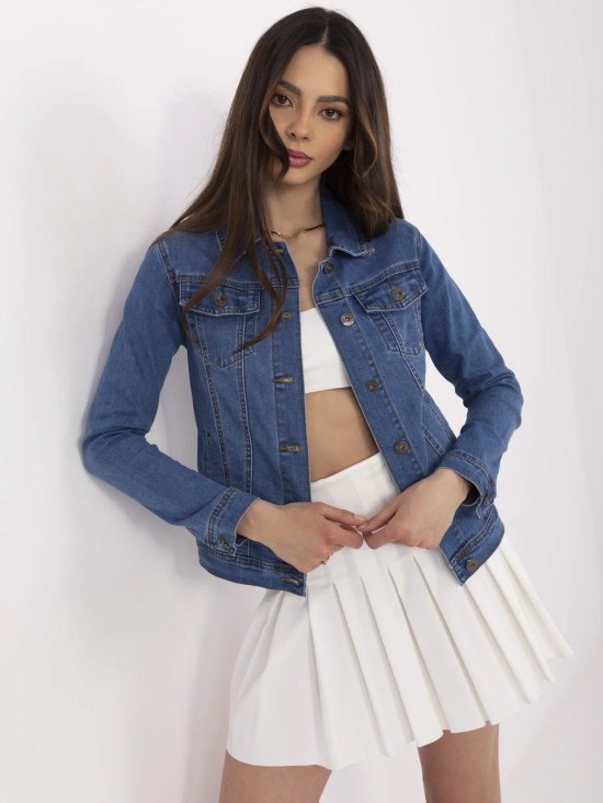 Dámská modrá džínová bunda