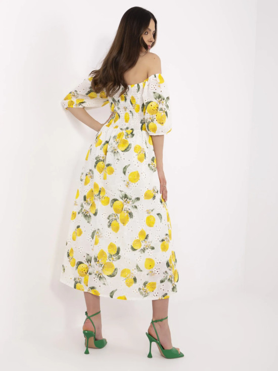 Ažurové letní šaty s motivem citrónů