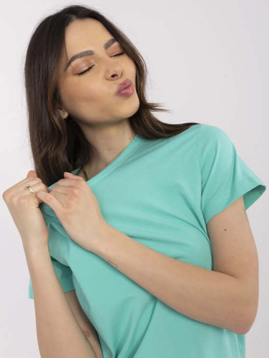 Tyrkysové tričko s krátkým rukávem