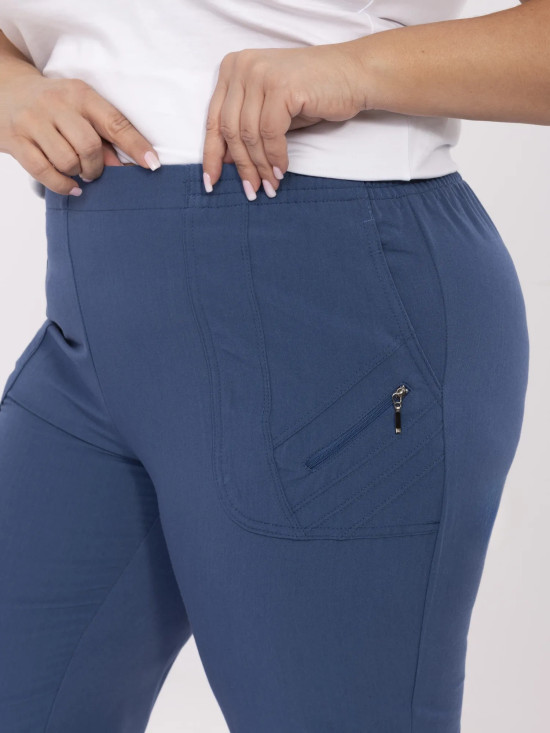 Dámské kalhoty v tmavě modré barvě