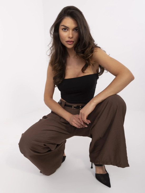 Hnědé palazzo kalhoty