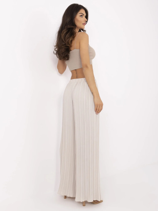 Béžové široké kalhoty