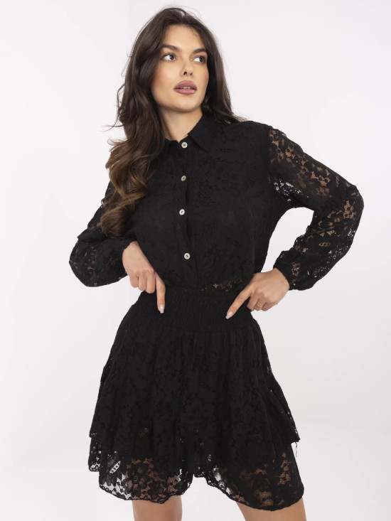 Stylový komplet s dlouhým rukávem černý