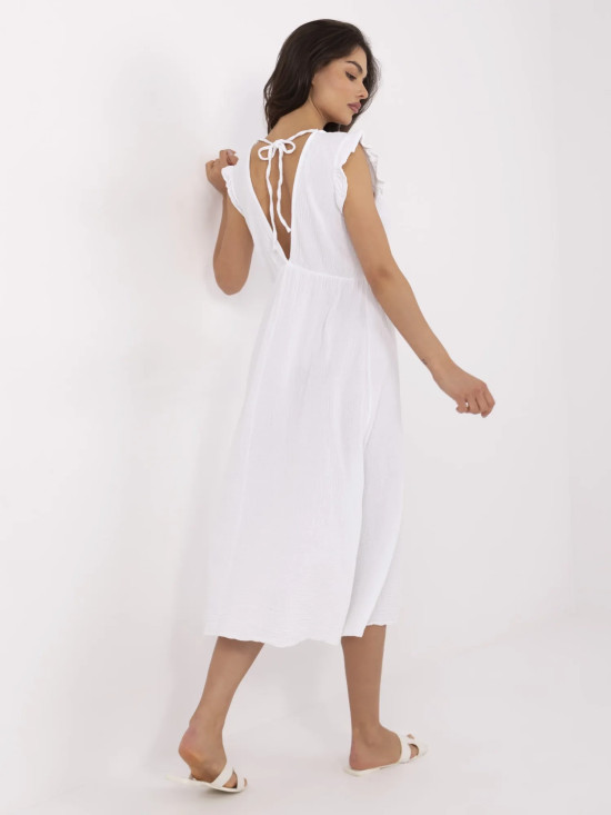 Bílé letní midi šaty