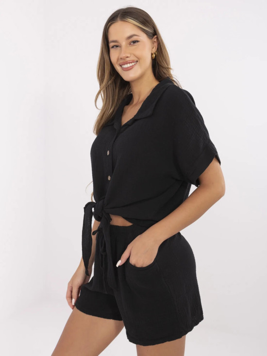 Černá pohodlná košile