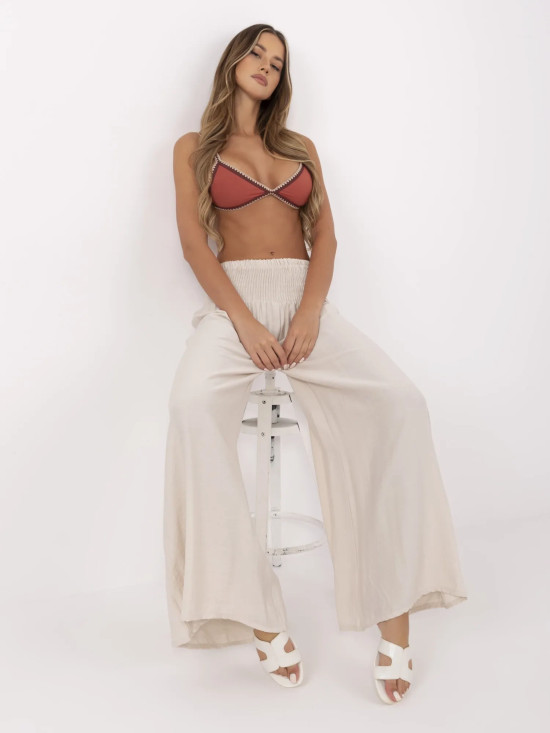 Béžové palazzo kalhoty