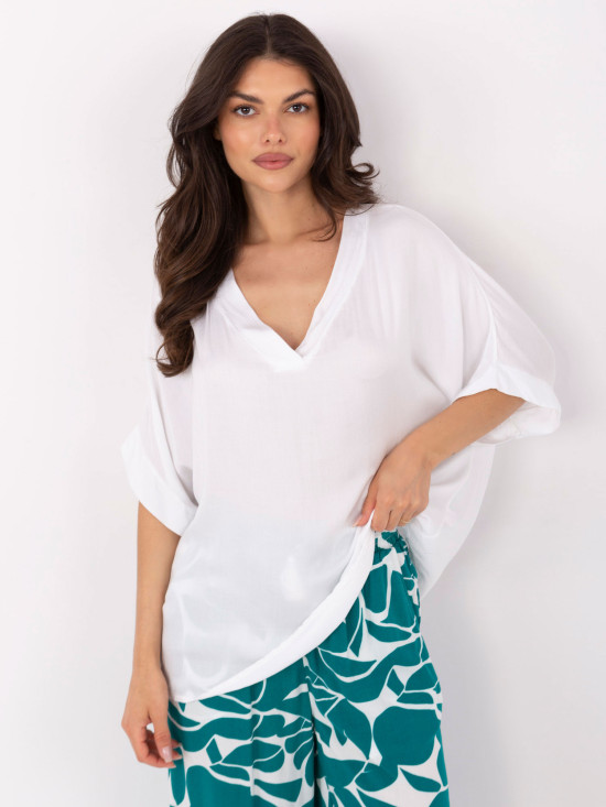 Bílá halenka s 3/4 rukávy