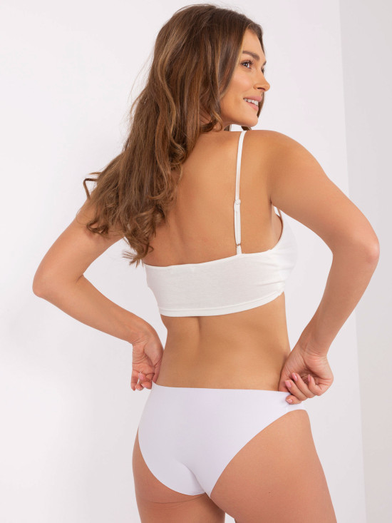 Bílé bezešvé dámské kalhotky