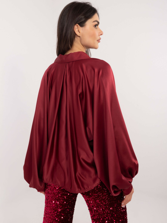 Elegantní bordó košile s knoflíky