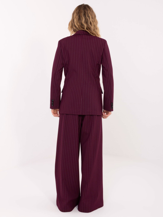 Bordó elegantní sako s proužky