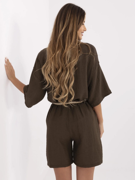 Šortky v boho stylu hnědé