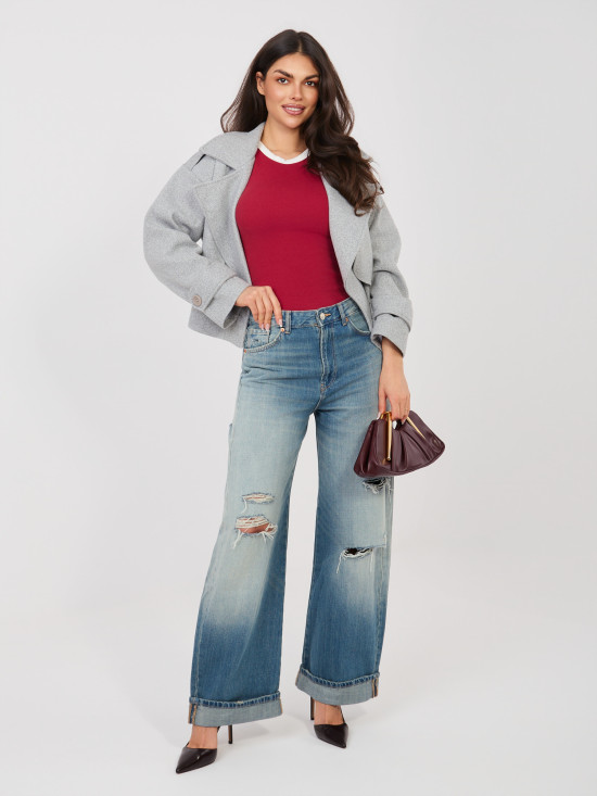 Krátký červený bavlněný top bez rukávů