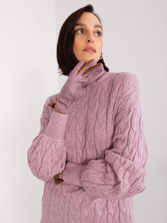 Fialové dotykové rukavice