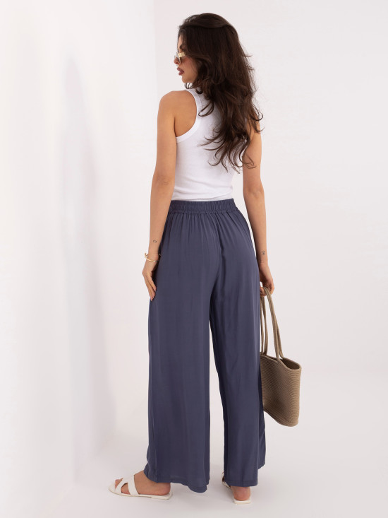 Dámské palazzo kalhoty z viskózy, tmavě modré