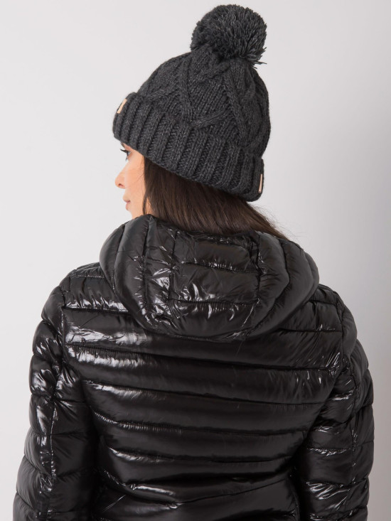 Tmavě šedá extra teplá zimní čepice