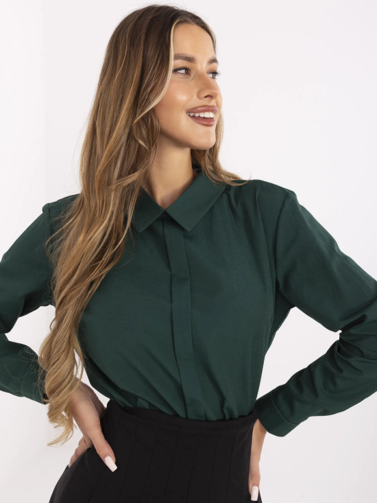 Elegantní košile v tmavě zelené barvě