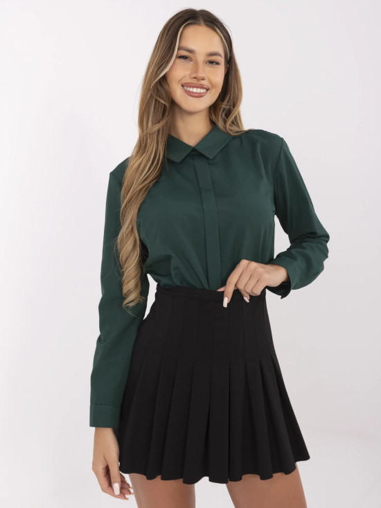 Elegantní košile v tmavě zelené barvě