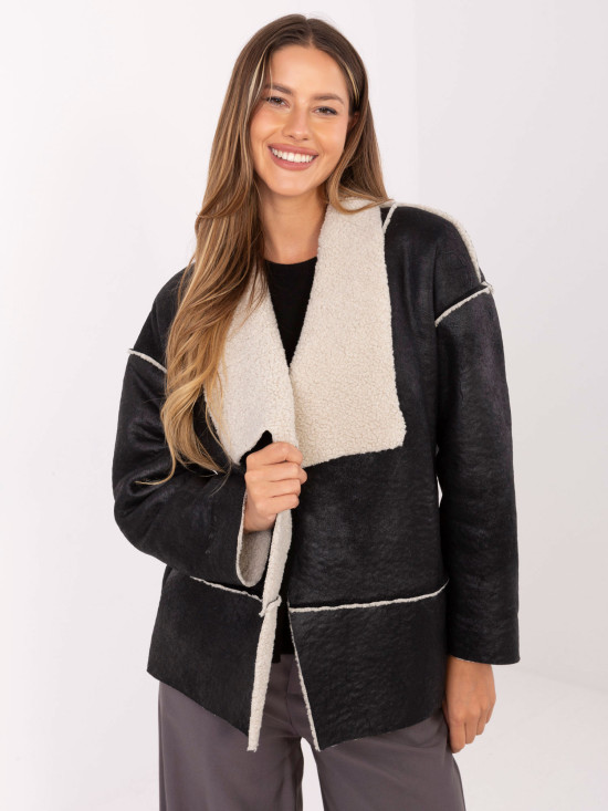 Stylová černá přechodná bunda