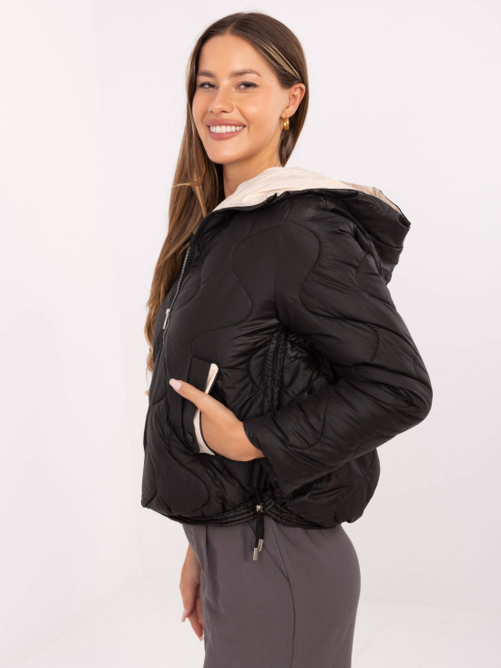 Stylová černá přechodná bunda