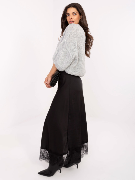 Černá maxi sukně s krajkou
