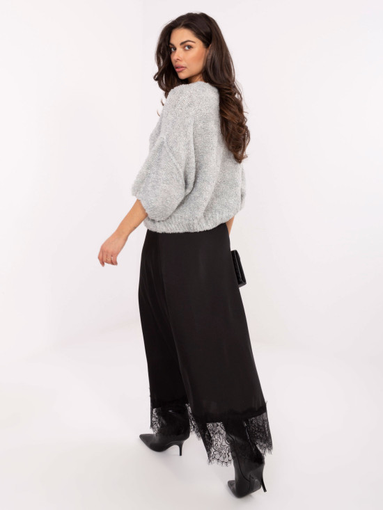 Černá maxi sukně s krajkou