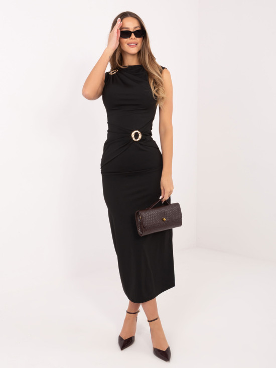 Černé elegantní midi šaty