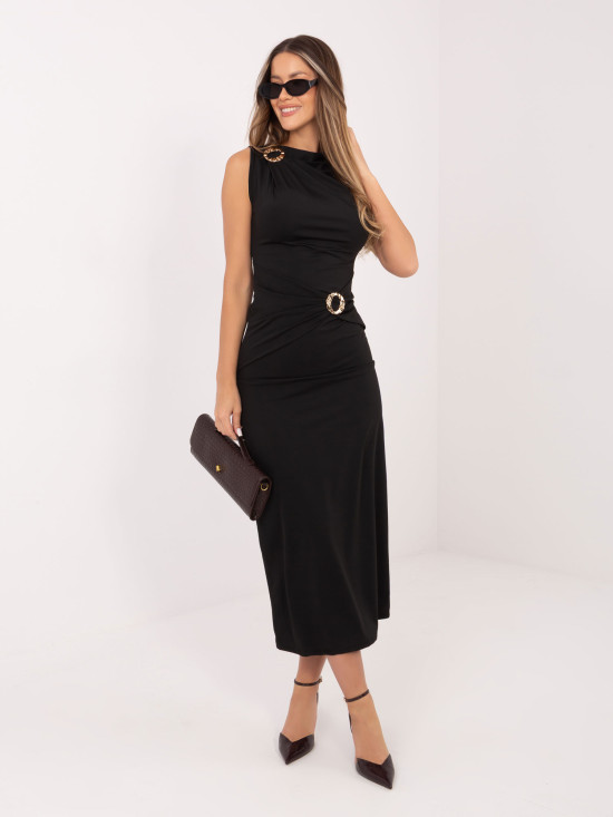 Černé elegantní midi šaty