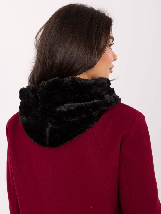 Černý hladký nákrčník z polyesteru