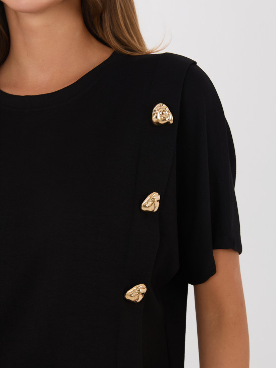 Černý komplet halenka a kalhoty