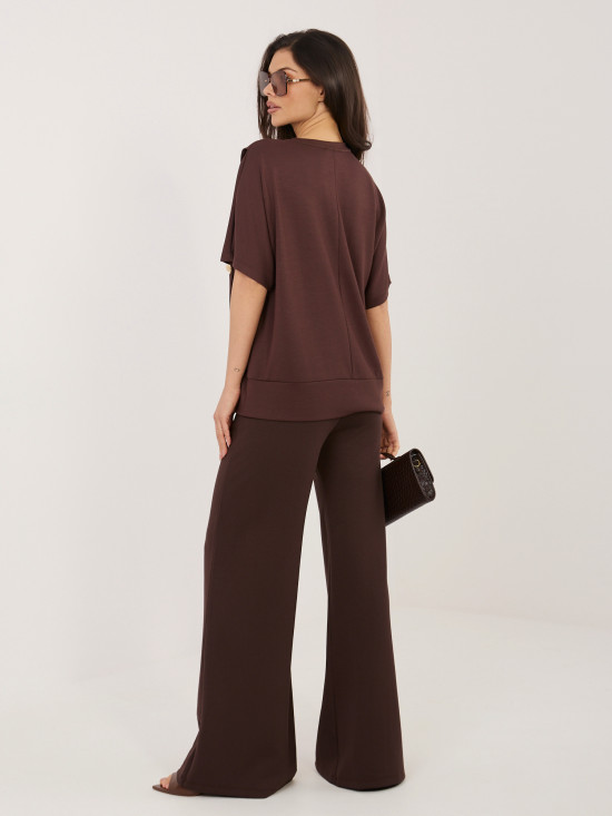 Dámská souprava v hnědé barvě