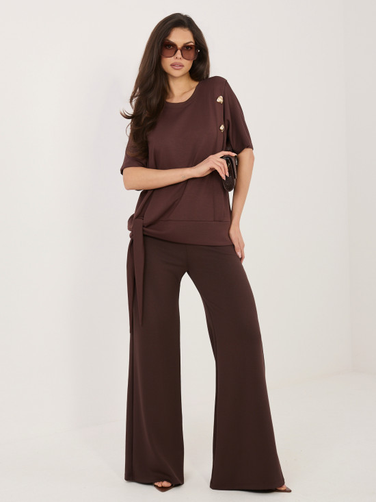 Dámská souprava v hnědé barvě