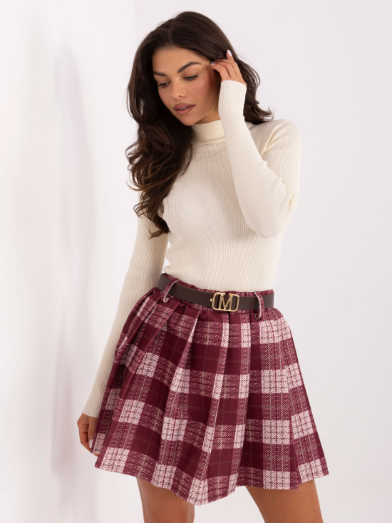 Ecru žebrovaný rolákový pulovr