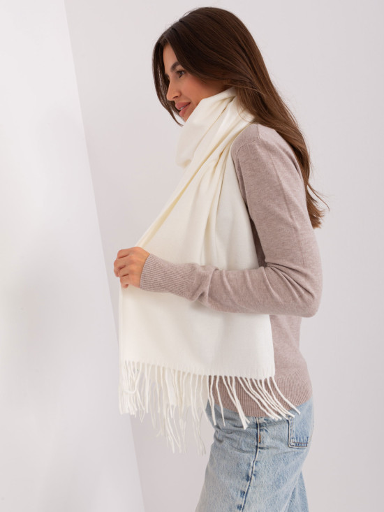 Ecru jednobarevná dámska šála