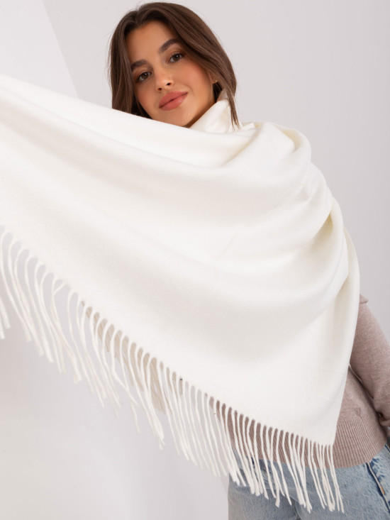 Ecru jednobarevná dámska šála