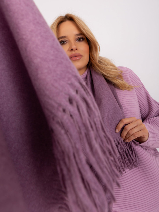 Fialová široká šála