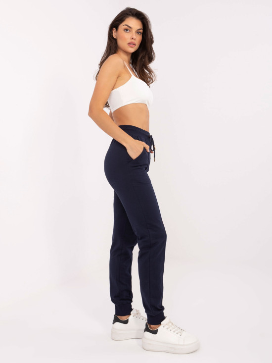 Stylové tmavě modré sportovní kalhoty