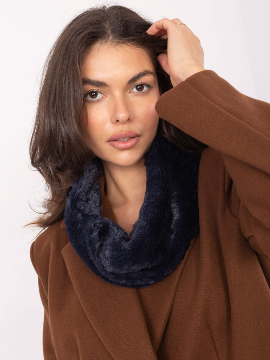 Dámský tmavě modrý nákrčník z jemného polyesteru