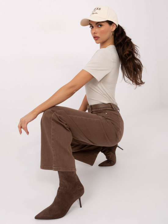 Béžová hladká halenka s krátkým rukávem