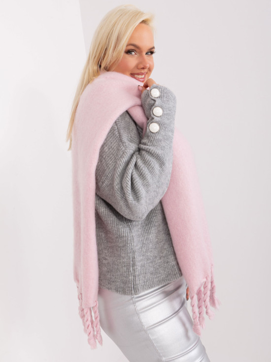 Elegantní světle růžová šála