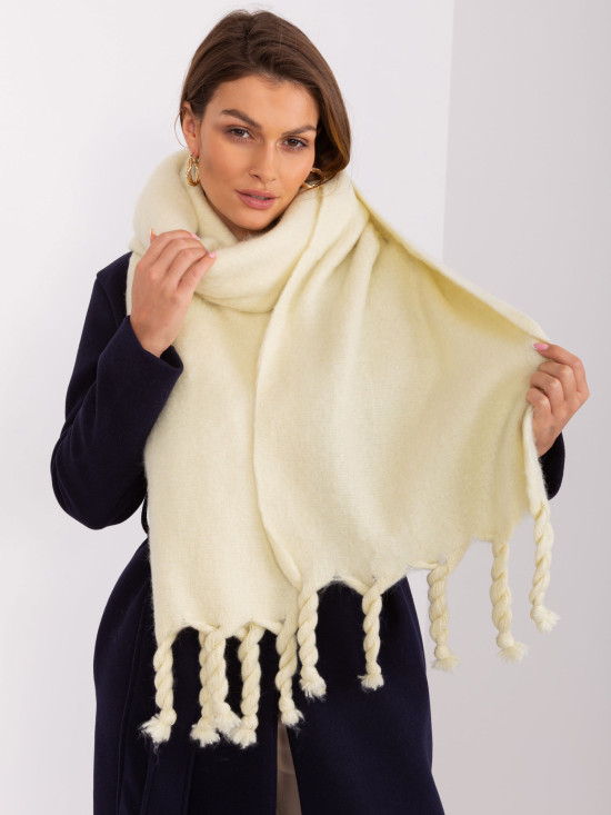 Světle žlutá široká šála