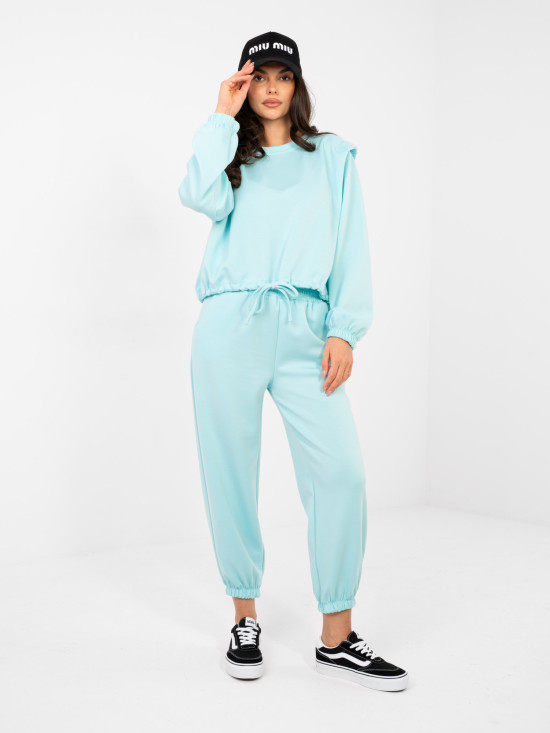 Mátová dámská souprava s vázáním a vysokým pasem