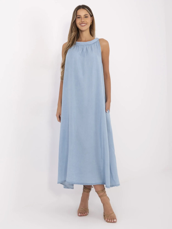 Oversize modré šaty