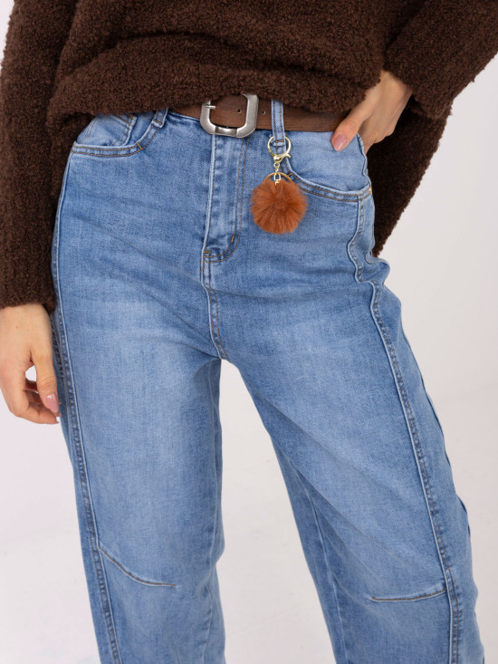 Dámské balloon fit džíny s vysokým pasem, modré