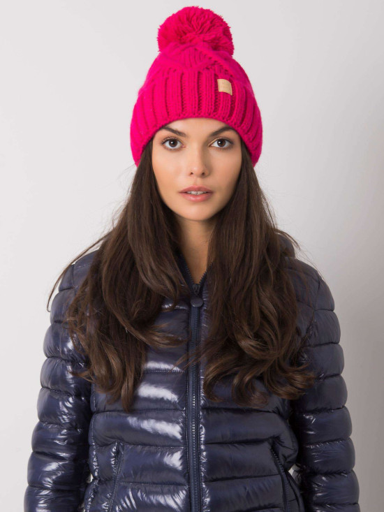 Růžová extra teplá zimní čepice