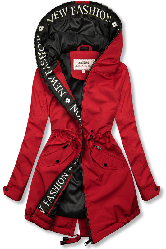 Lehká přechodná parka FASHION červená