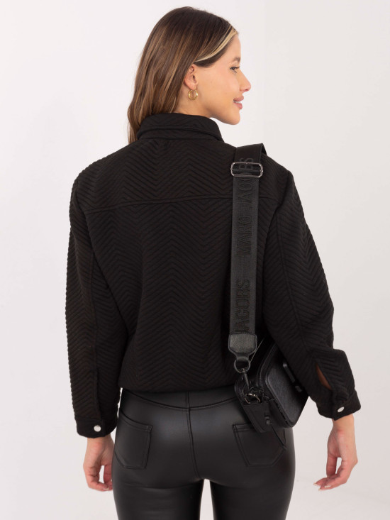 Stylová černá přechodná bunda