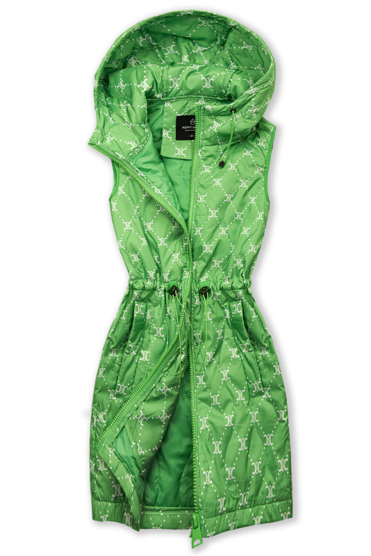 Zelená vesta se vzorem