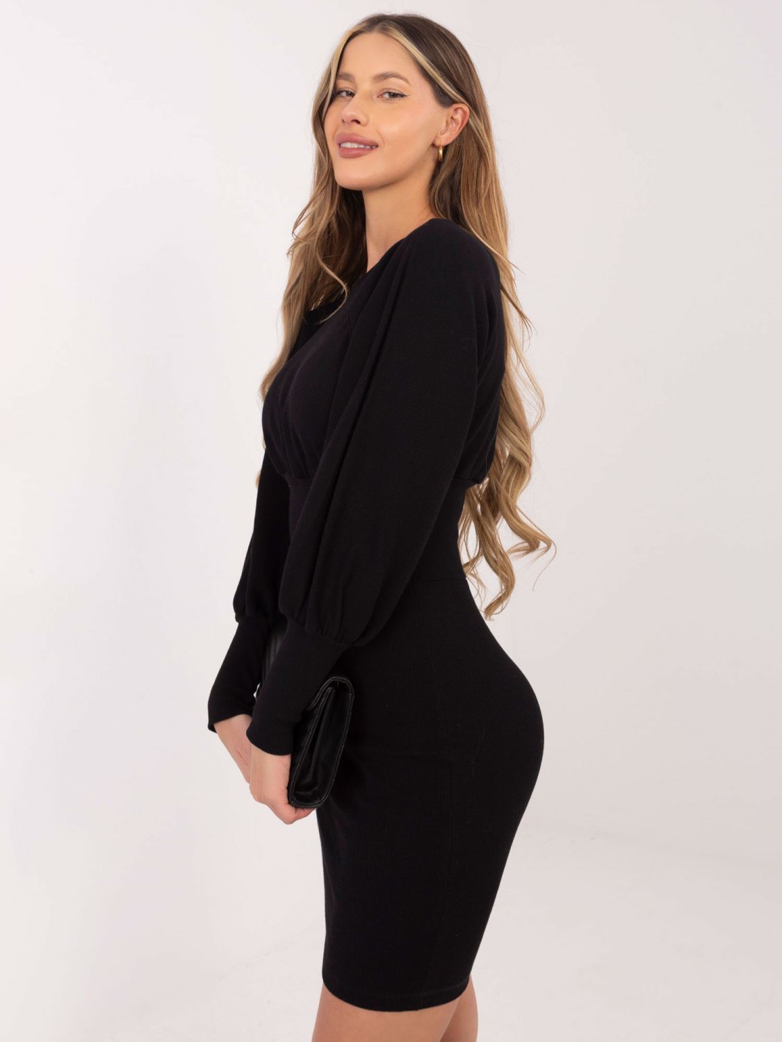 Černé pruhované šaty RUE PARIS