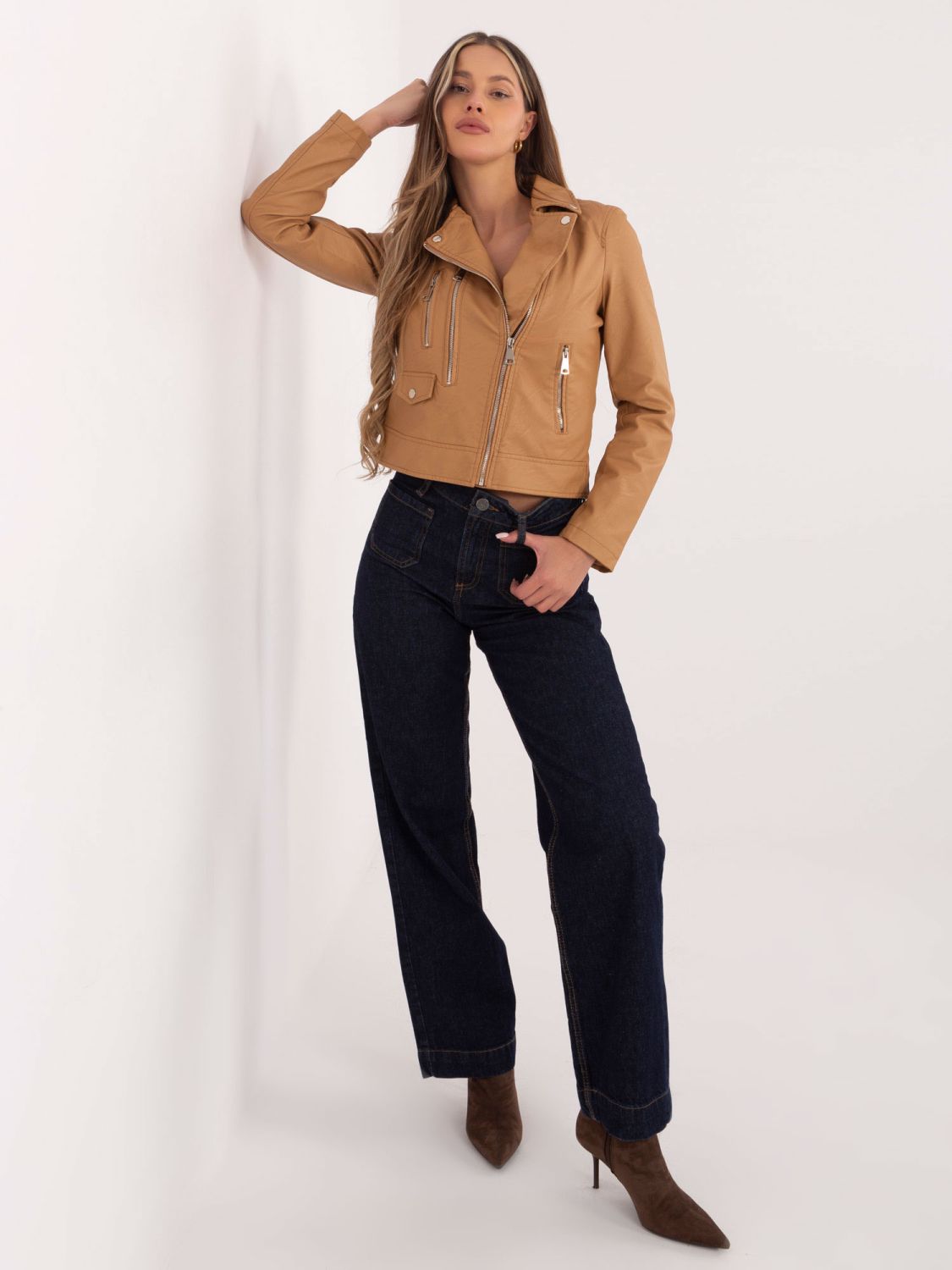 Camel dámská koženková bunda